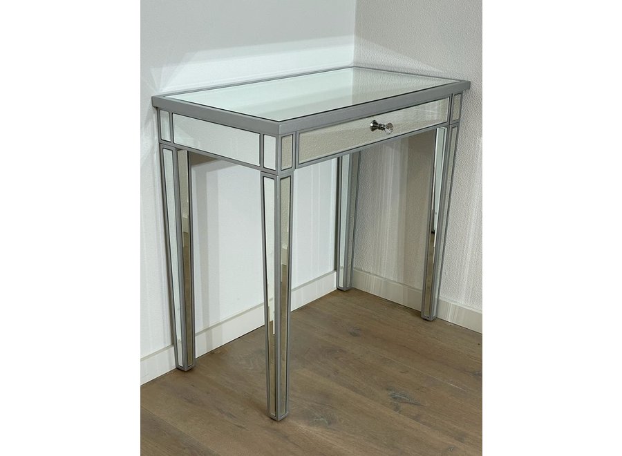 narrow mirrored dressing table