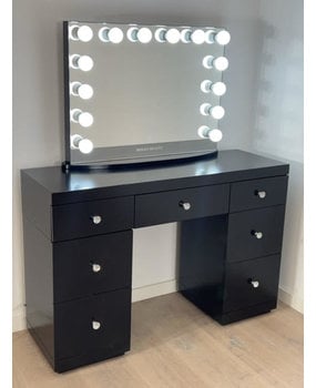 Toeletta Trucco, Postazione Trucco Cattedlers Vanity Dressing Table Storage  Beside Table Schienale di Lusso Sedia da Tavolo da Camera da Letto da  Camera da Letto Comò ad Angolo per Donne/Ragazze : 