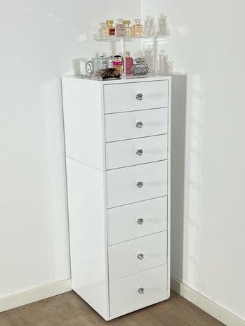 MOBILE TRUCCO CON 7 CASSETTI BIANCO - Bright Beauty Vanity