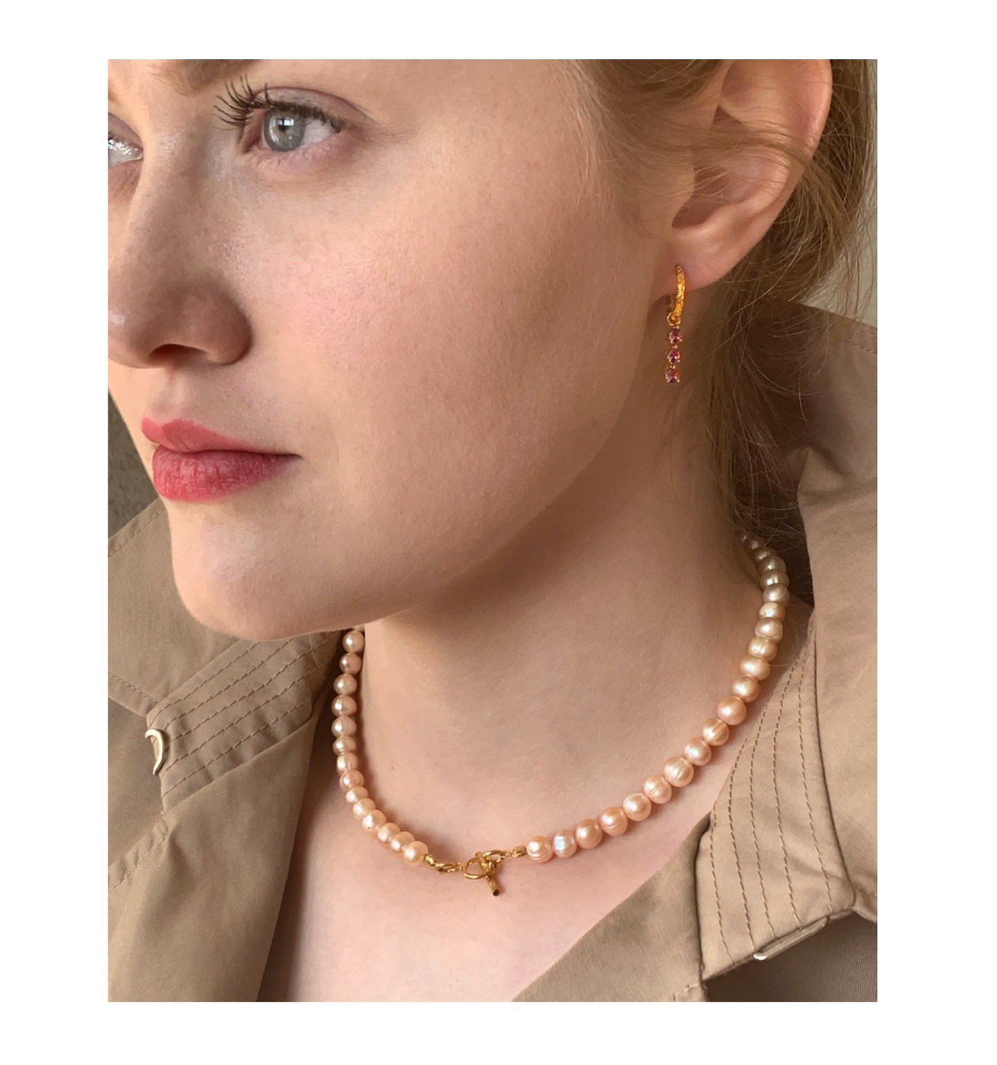Freshwater Pearl Necklace Gold Plated 