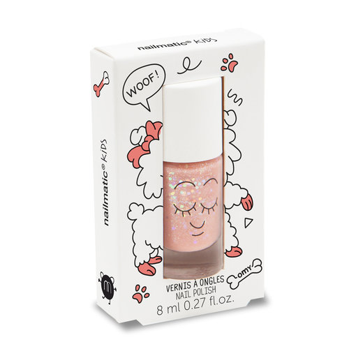 Nailmatic Water-based nail polish for kids - Peachy – Peach glitter Nailmatic Water-based nail polish for kids - Peachy – Peach glitter