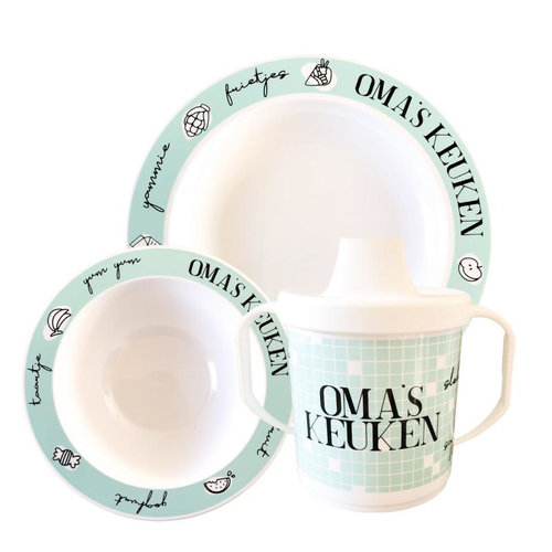 Hip & Mama Serviesset Oma's Keuken - Mintgroen Hip & Mama Serviesset Oma's Keuken - Mintgroen