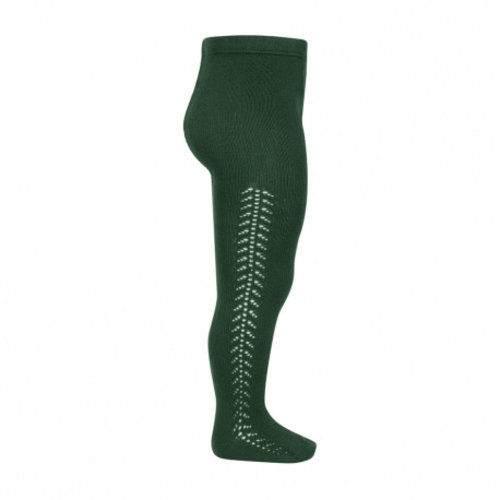Condor Side openwork warm tights - Bottle green - 780 Condor Side openwork warm tights - Bottle green - 780