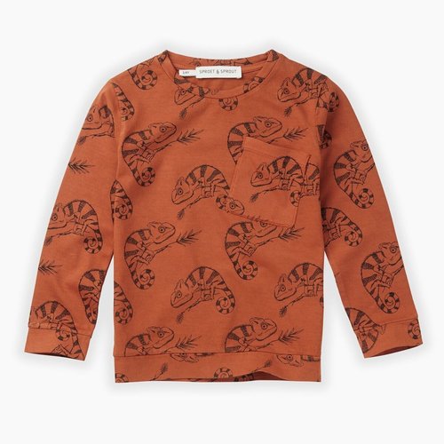 Sproet & Sprout T-shirt Chameleon AOP - Ginger Sproet & Sprout T-shirt Chameleon AOP - Ginger