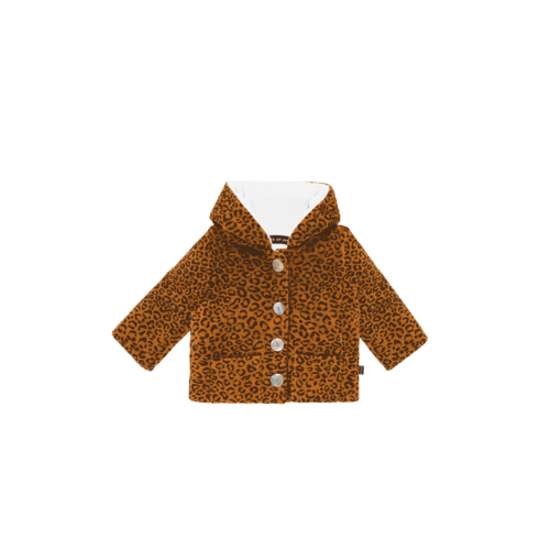 House of Jamie Bowtie Hooded Jacket - Golden Brown Leopard House of Jamie Bowtie Hooded Jacket - Golden Brown Leopard