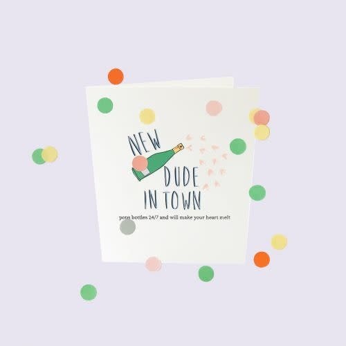 The Gift Label Confetti Cards Baby - New dude in town The Gift Label Confetti Cards Baby - New dude in town