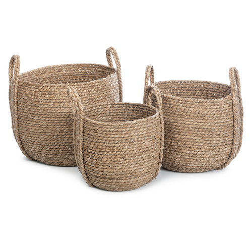 Kids Depot Kurv Mand Seagrass Set van 3 Kids Depot Kurv Mand Seagrass Set van 3