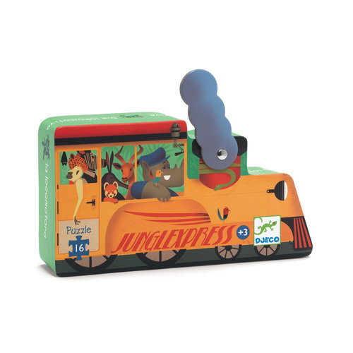 Djeco Puzzel - De Locomotief 16 pcs Djeco Puzzel - De Locomotief 16 pcs