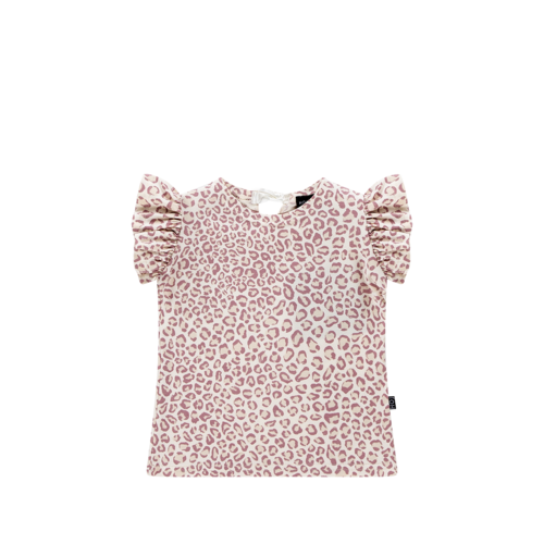 House of Jamie Ruffled Tee - Orchid Leopard House of Jamie Ruffled Tee - Orchid Leopard