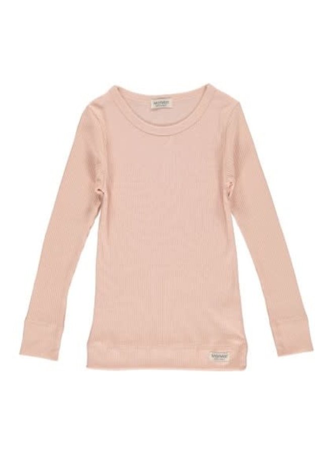 MarMar Copenhagen - Plain Tee LS, Modal - T-shirts - Rose - 0410 - Basic