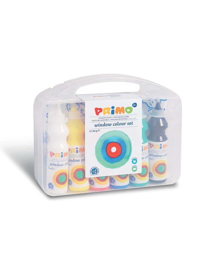 Primo - Raamverf in fles (6x75ml) accessoires in box