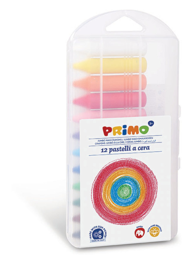 Primo - 12 Jumbo waskrijt rond ø13.5x65mm in box