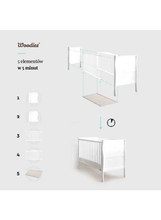 Woodies - Noble Cot - Ledikant - White