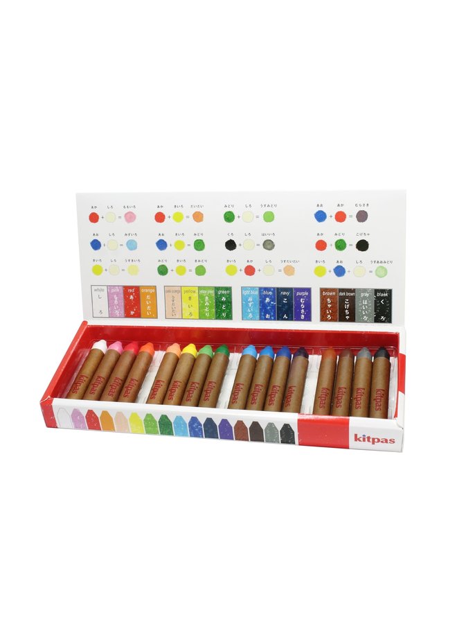 Kitpas - Medium raamkrijt - Set van 16 stuks