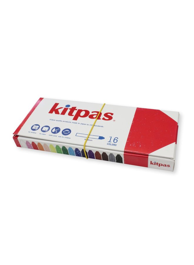 Kitpas - Medium raamkrijt - Set van 16 stuks