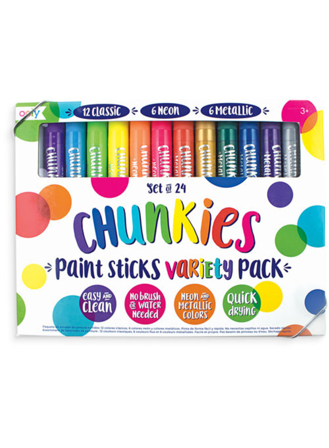 126-008 Chunkies Paint Sticks - Variety Pack