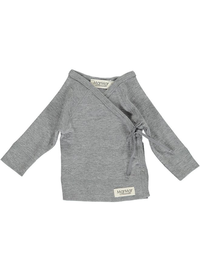 MarMar Copenhagen - T-shirt LS, Tut Wrap - T-shirt - Grey Melange - 0602 - Basic