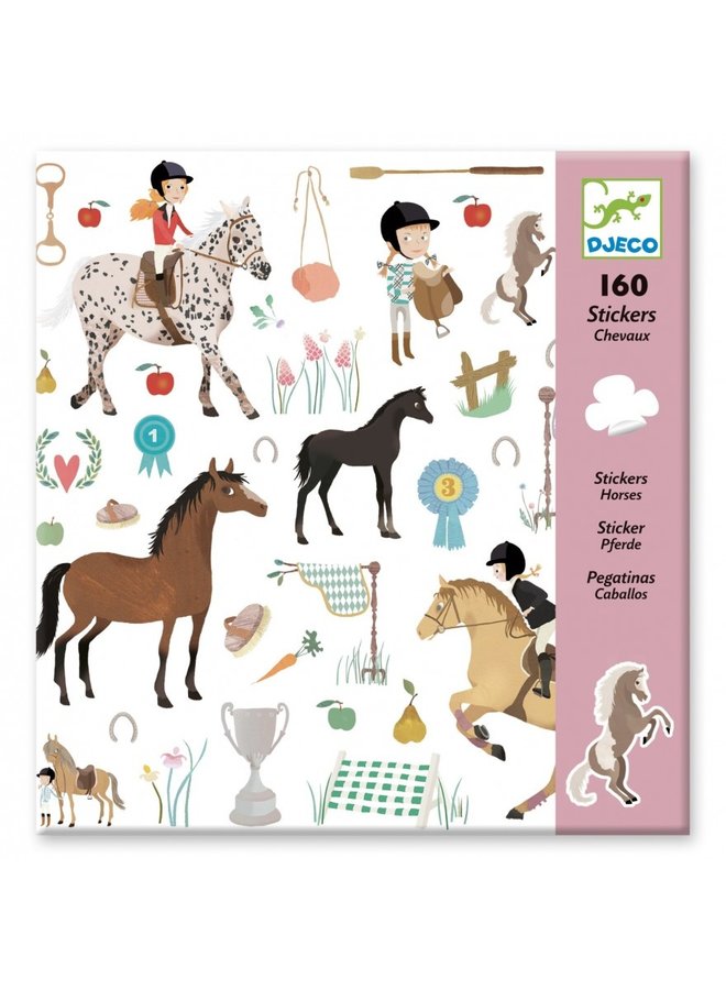 Djeco - Paper Stickers - Horses - DJ08881