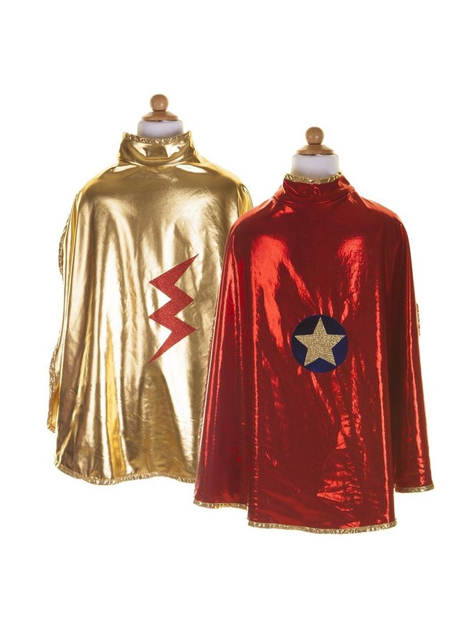 Reversible Wonder Cape - Red/Gold - 56055 - 5/6Y