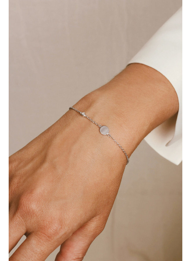 Galore - Circle & Diamond Bracelet Woman Silver
