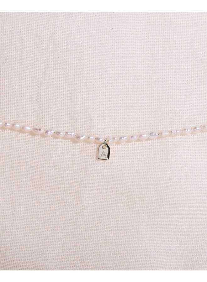 Galore - Pearl & Tag Bracelet Baby Silver