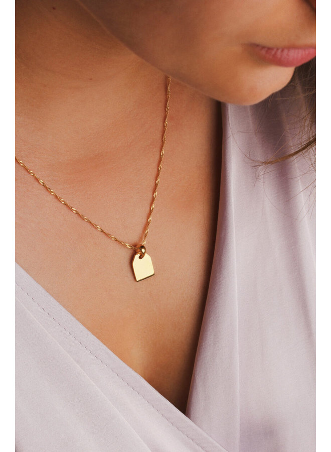 Galore - Label Pendant Gold Plated