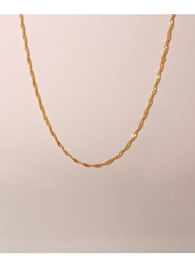 Singapore Necklace Woman Gold Plated