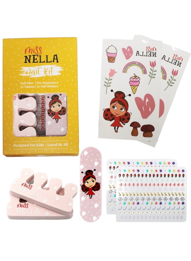 Miss Nella - Nails and Accessories Set Manicure Kit for Children