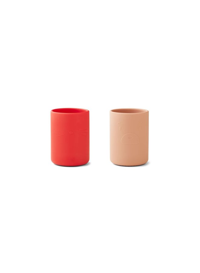 Ethan Cup 2-pack - Apple Red/Tuscany Rose Mix