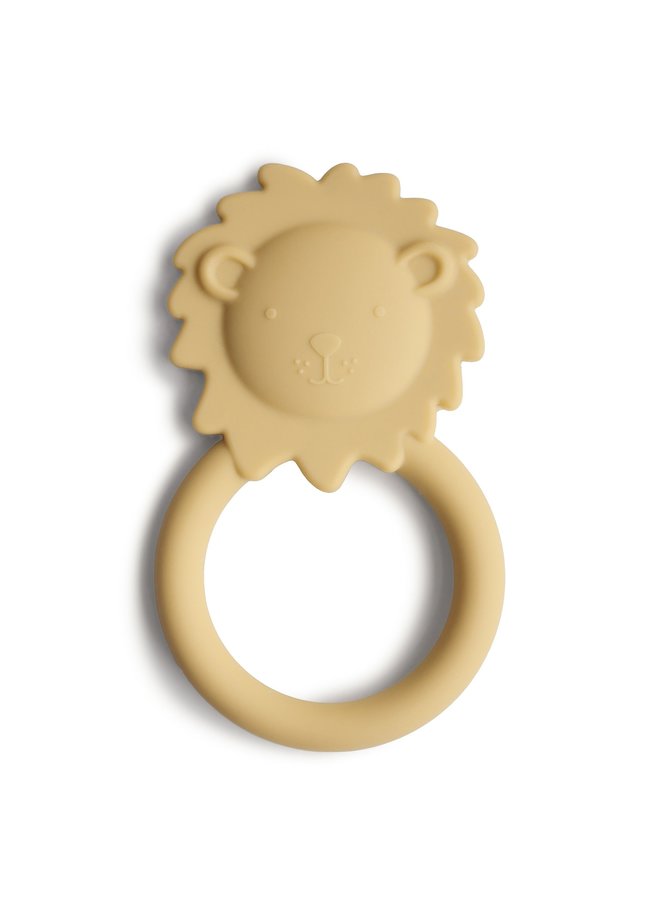 Mushie - Teether Lion - Soft Yellow