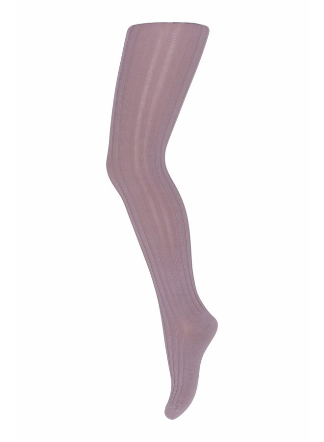 Cotton Rib Tights - Lilac Shadow 685