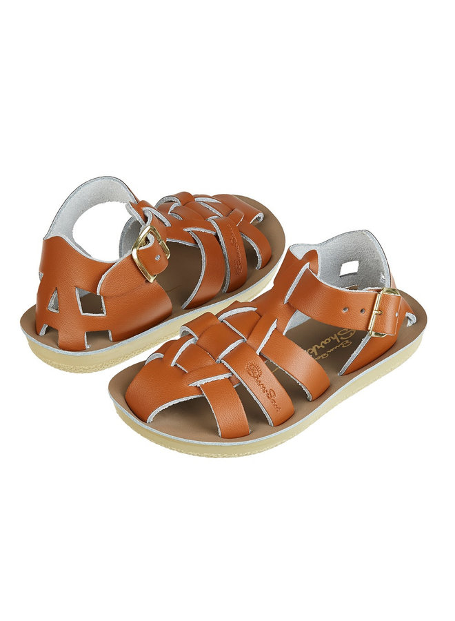 Salt Water Sandals - Shark Child - Tan