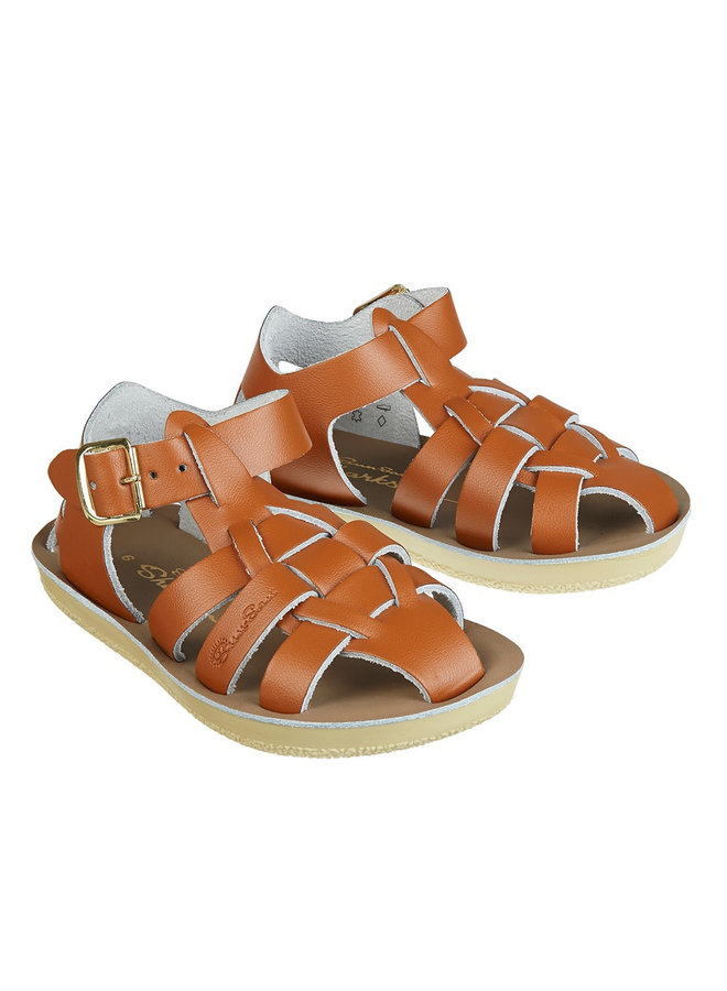 Salt Water Sandals - Shark Child - Tan