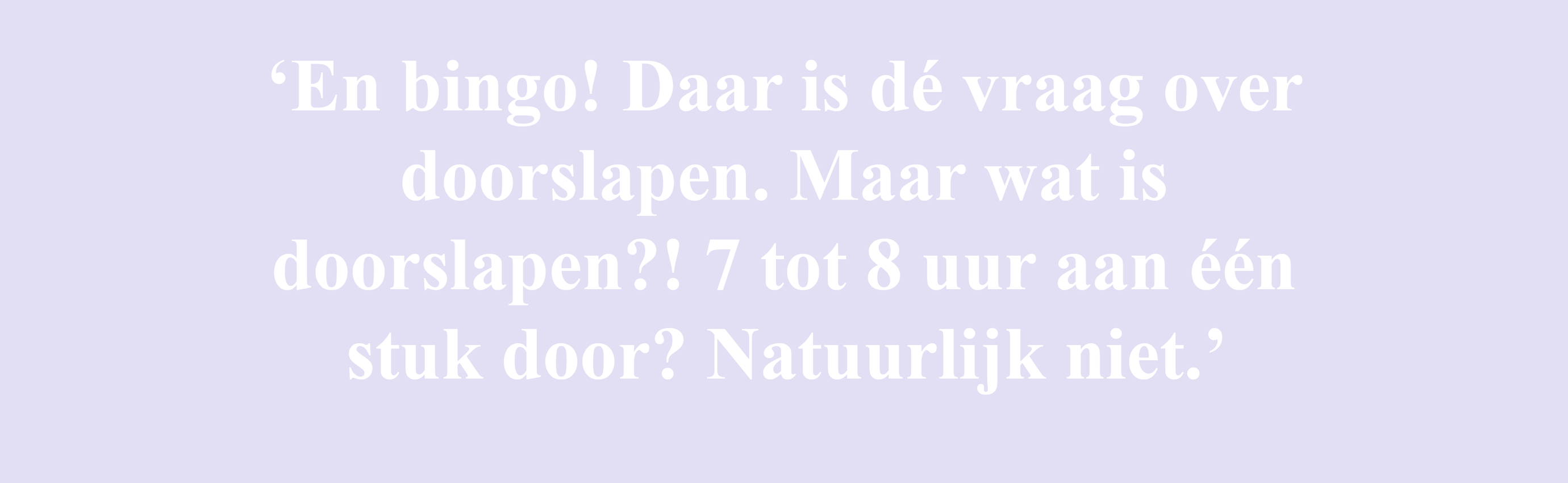 Spruitblog - Slapeloze Nachten