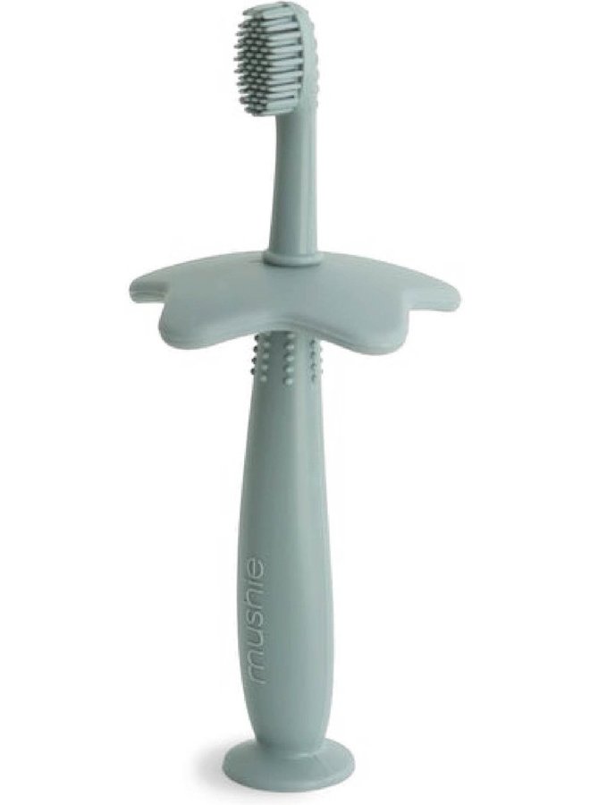 Mushie - Training Toothbrush Star - Cambridge Blue