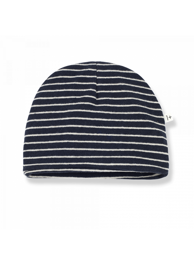 1+ in the family - Sil Newborn Beanie - Navy