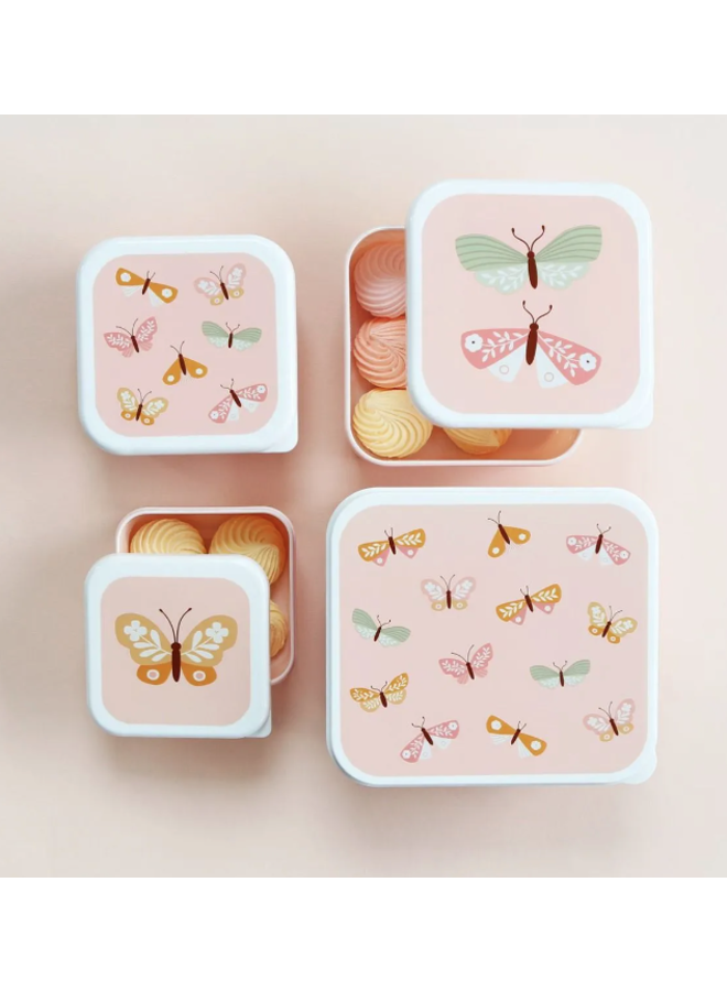 A Little Lovely Company - Lunch & snack box set: Vlinders
