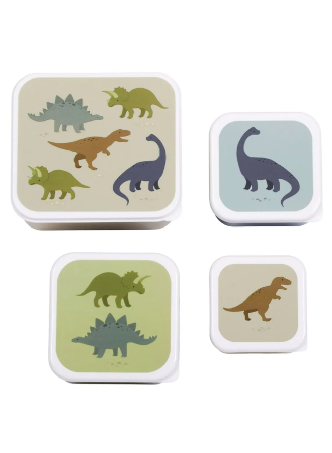 A Little Lovely Company - Lunch & snack box set -  Dinosaurussen