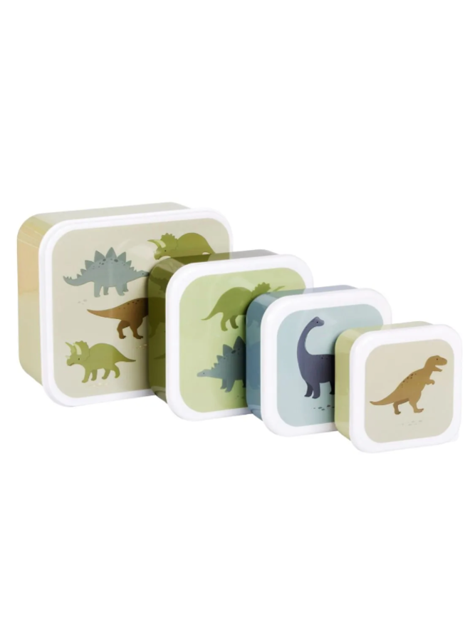 A Little Lovely Company - Lunch & snack box set -  Dinosaurussen