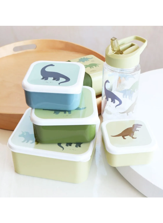 A Little Lovely Company - Lunch & snack box set: Dinosaurussen