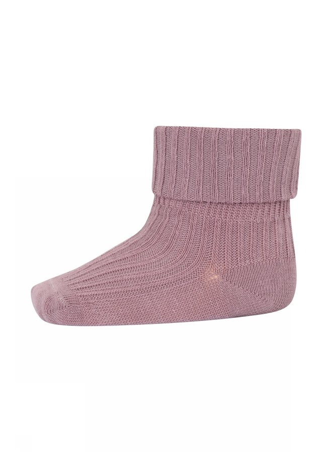 MP Denmark - Cotton Rib Baby Socks - 864 - Elderberry