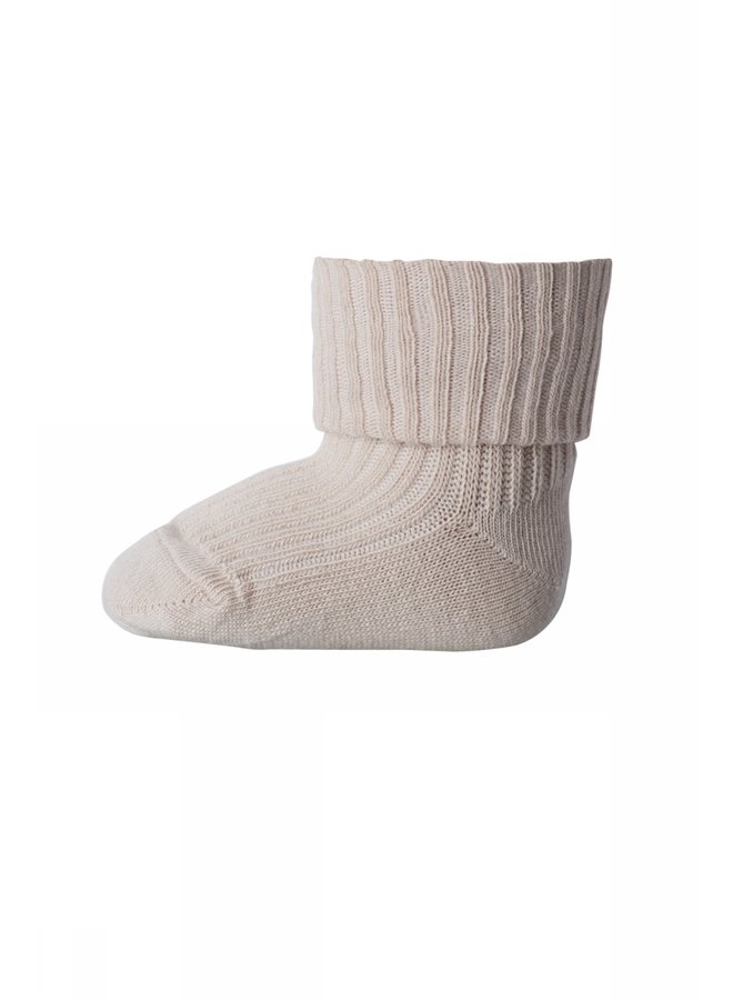 MP Denmark - Cotton Rib Baby Socks - 853 - Rose Dust