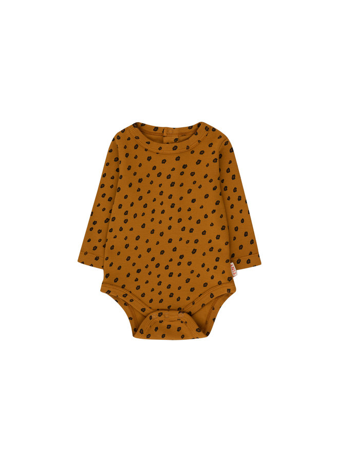 Tiny Cottons - Animal Print Body - Mustard/Chestnut