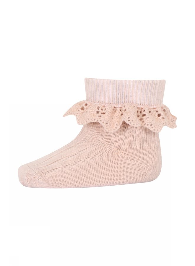 MP Denmark - Lea Socks with Lace - 853 - Rose Dust