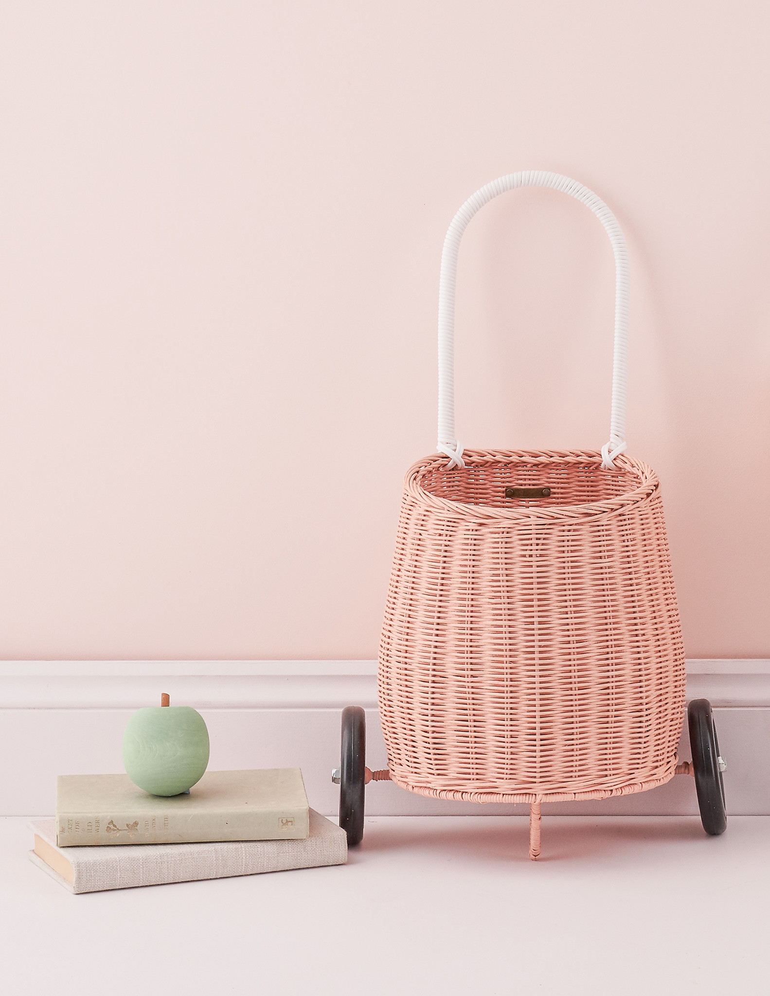Olli Ella Rattan Original Luggy Rose Spruit kids conceptstore