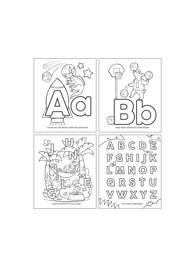 Ooly - 118-258 Toddler Color-In’ Book – ABC Amazing Animals