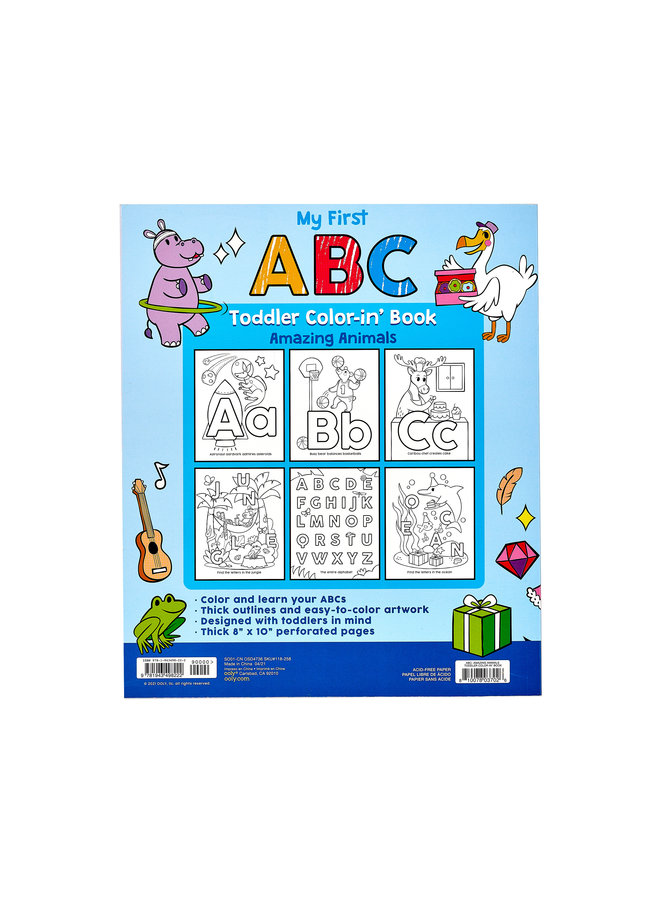 118-258 Toddler Color-In’ Book – ABC Amazing Animals