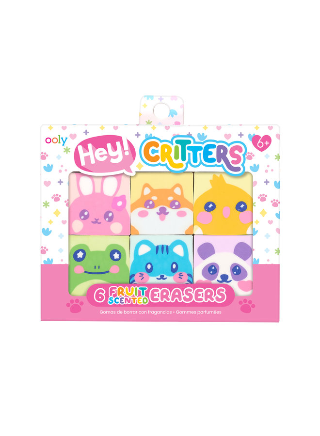 112-114 Hey Critters! Scented Eraser – Set of 6