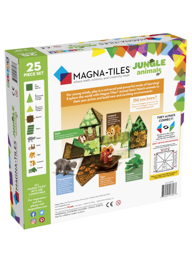 MagnaTiles - Jungle Animals - 25 Stuks