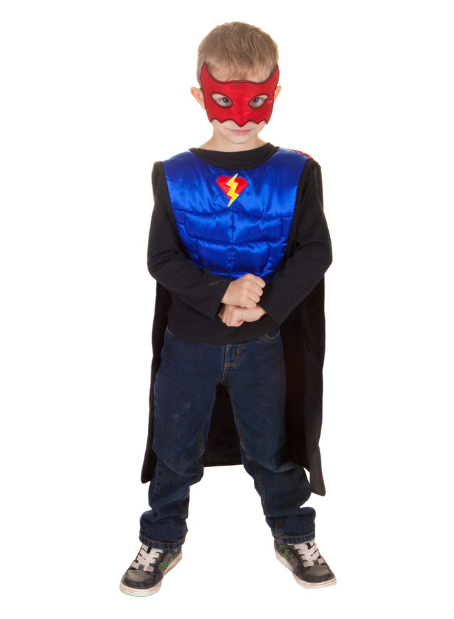 Great Pretenders - Reversible Superhero Tunic/Cape/Mask - 4 / 7Y - 67485